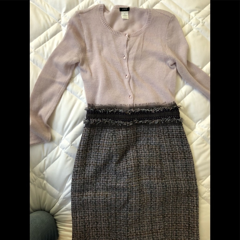 Rebecca Taylor Skirt & JCrew sweater set